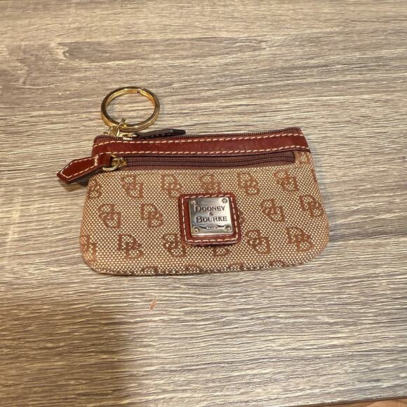 Dooney & Bourke Brown Coin Wallet - Picture 1 of 8